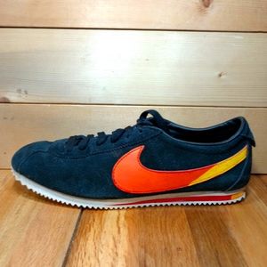 Nike Cortez black 503442-001 Women's Size 9.5 Black Orange Yellow